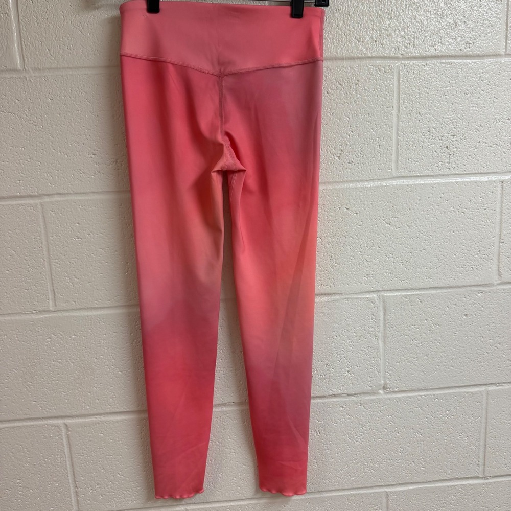 Nike Womens Ombre High Rise Activewear Leggings M Pink Lettuce Edge Yoga Tights